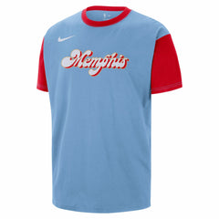 Light Blue Memphis Grizzlies 2024/25 City Edition Courtside Color Block T-Shirt | NBA