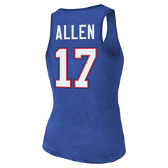 Buffalo Bills Josh Allen  Majestic Threads Women's Name & Number Tri-Blend Tank Top | NFL US