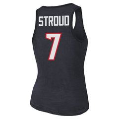 Houston Texans C.J. Stroud  Majestic Threads Women's Name & Number Tri-Blend Tank Top | NFL Discount