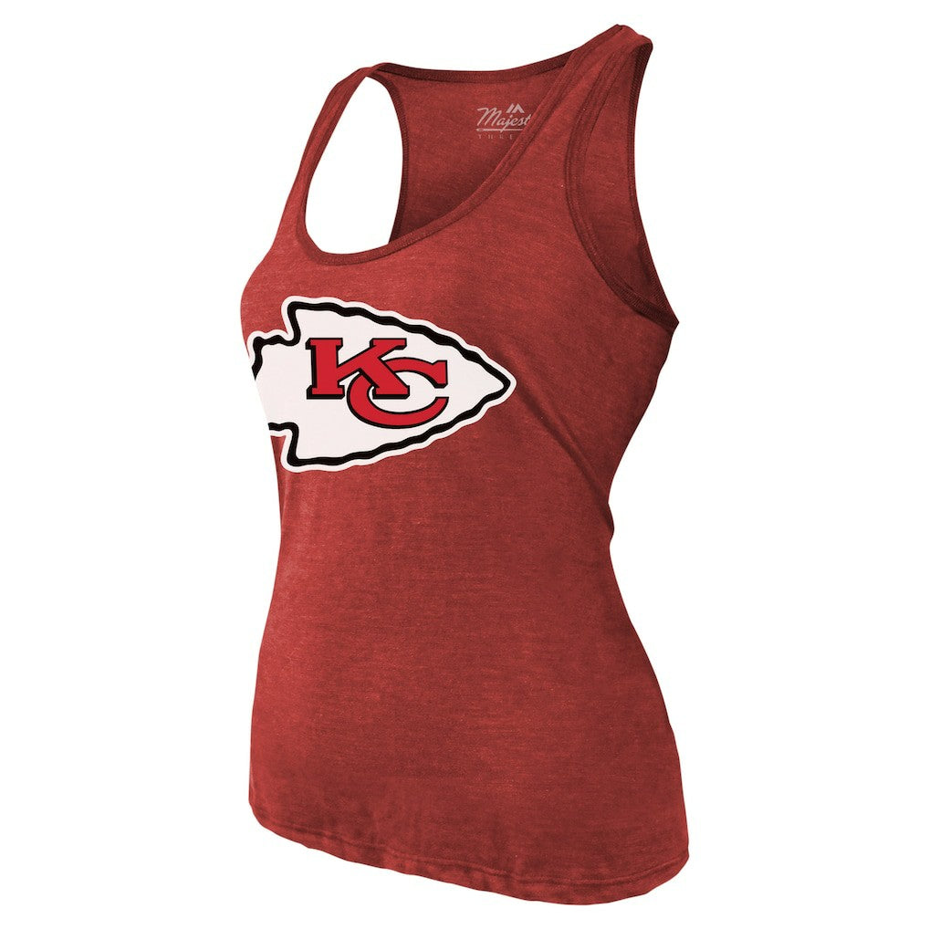 Kansas City Chiefs Patrick Mahomes  Majestic Threads Women's Name & Number Tri-Blend Tank Top | NFL New