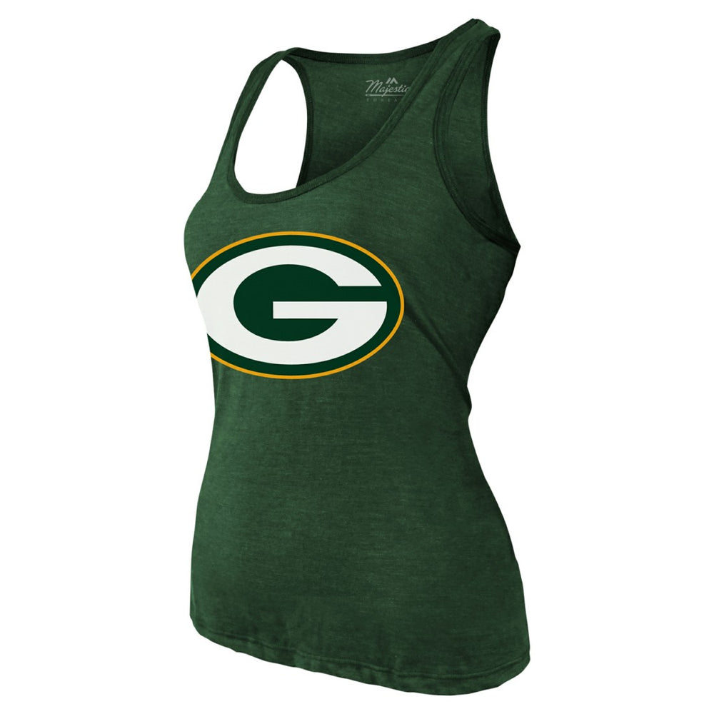 Green Bay Packers Jordan Love  Majestic Threads Women's Name & Number Tri-Blend Tank Top | NFL New