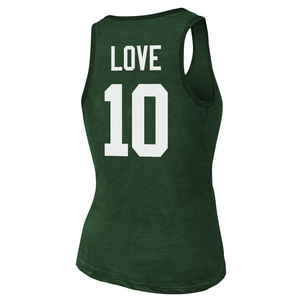 Green Bay Packers Jordan Love  Majestic Threads Women's Name & Number Tri-Blend Tank Top | NFL New