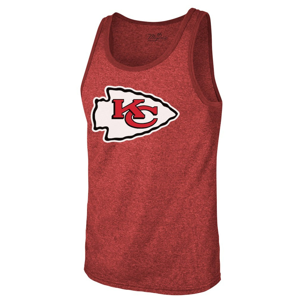 Kansas City Chiefs Patrick Mahomes  Majestic Threads Tri-Blend Player Name & Number Tank Top | NFL Outlet