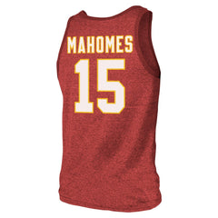 Kansas City Chiefs Patrick Mahomes  Majestic Threads Tri-Blend Player Name & Number Tank Top | NFL Outlet