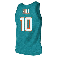 Miami Dolphins Tyreek Hill  Majestic Threads Tri-Blend Player Name & Number Tank Top | NFL Discount