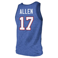Buffalo Bills Josh Allen  Majestic Threads Tri-Blend Player Name & Number Tank Top | NFL Outlet