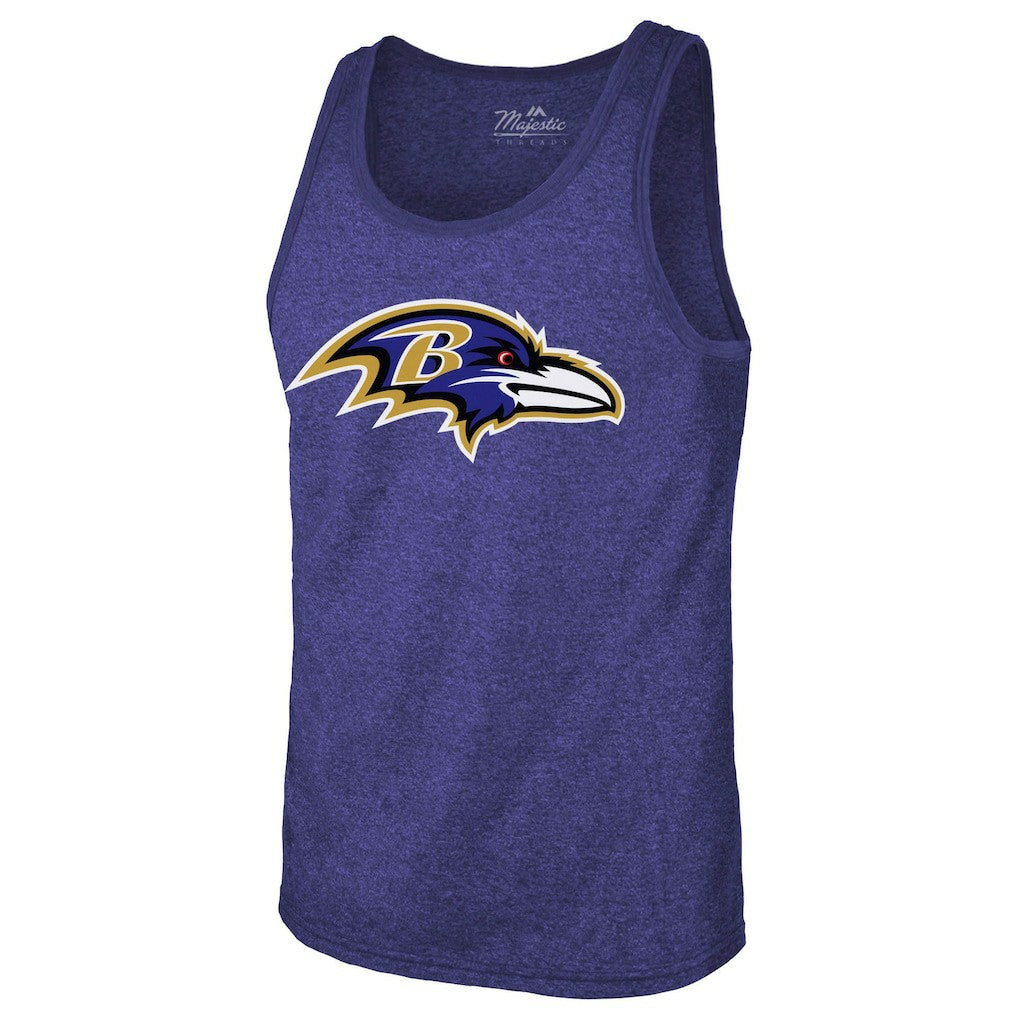 Baltimore Ravens Lamar Jackson  Majestic Threads Tri-Blend Player Name & Number Tank Top | NFL Outlet