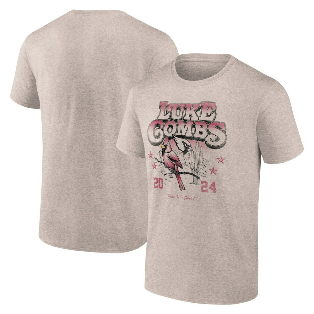 Arizona Cardinals Luke Combs x  Growin' Up and Gettin' Old Tour T-Shirt | NFL US