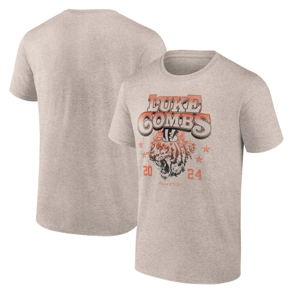 Cincinnati Bengals Luke Combs x  Growin' Up and Gettin' Old Tour T-Shirt | NFL Discount