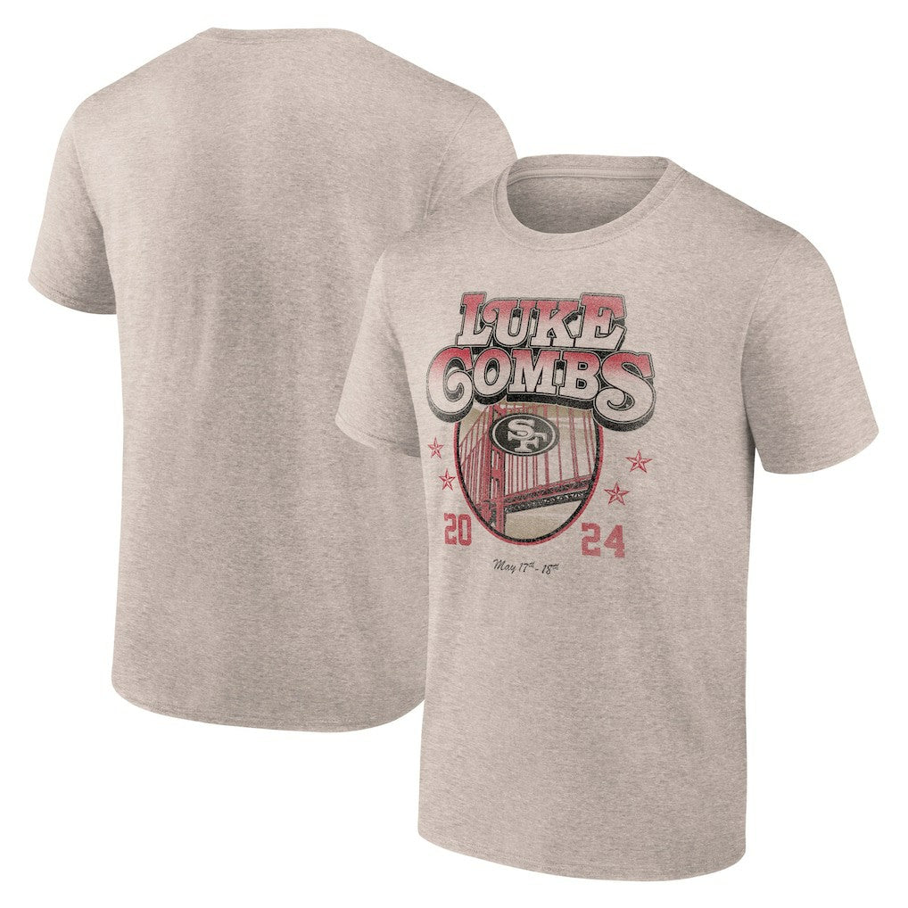 San Francisco 49ers Luke Combs x  Growin' Up and Gettin' Old Tour T-Shirt | NFL Hot