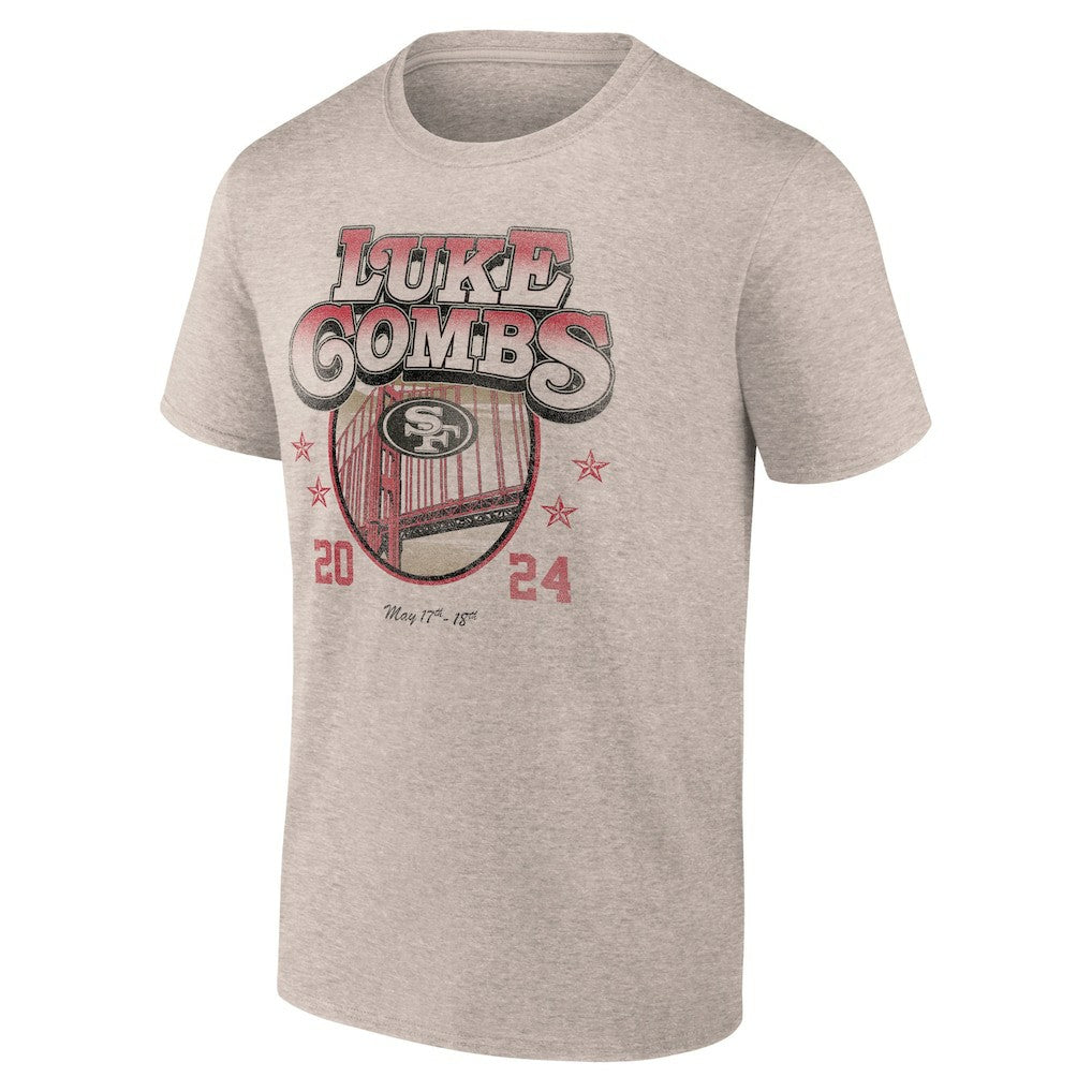 San Francisco 49ers Luke Combs x  Growin' Up and Gettin' Old Tour T-Shirt | NFL Hot