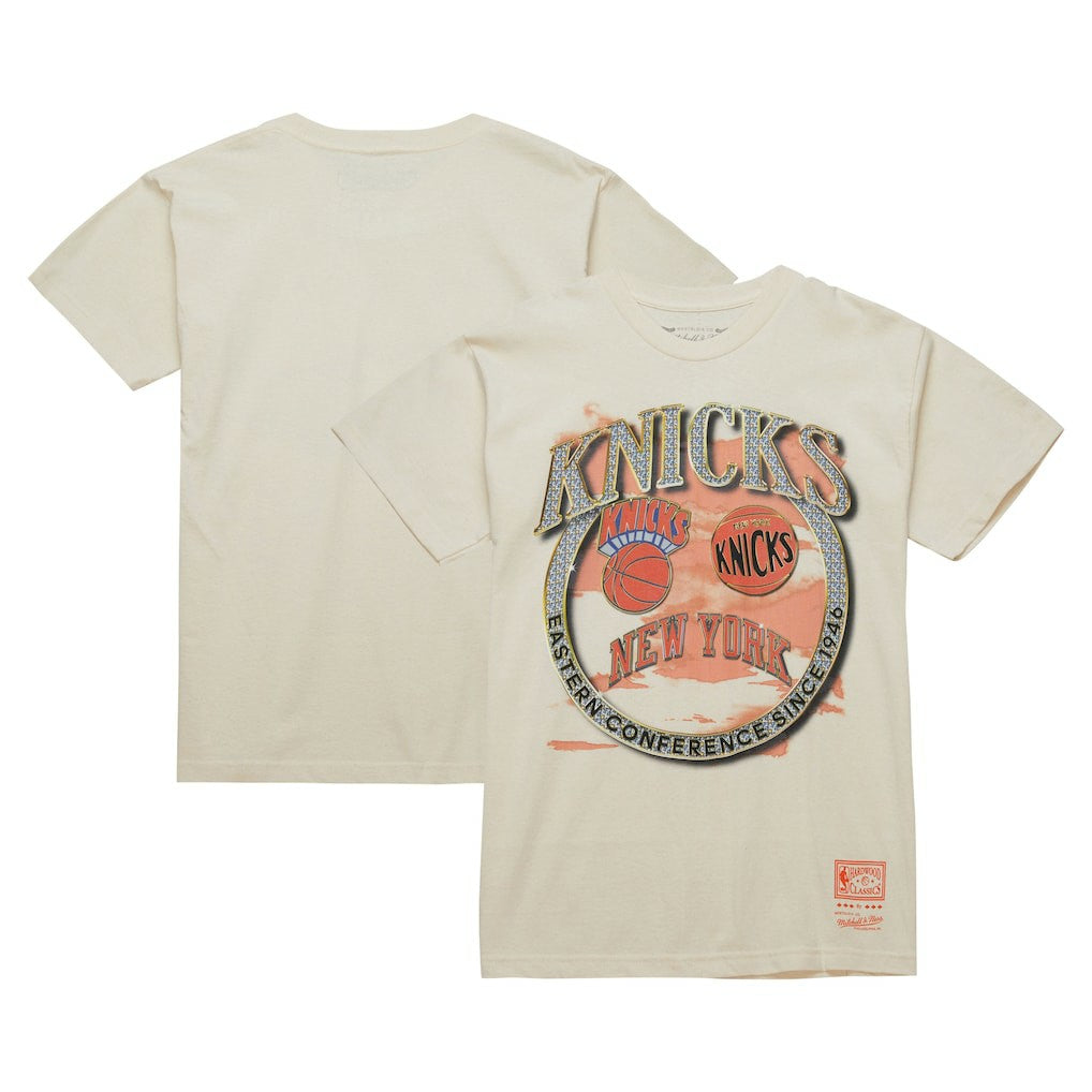 Tan New York Knicks Hardwood Classics Vintage Soul Crown Jewels T-Shirt | NBA