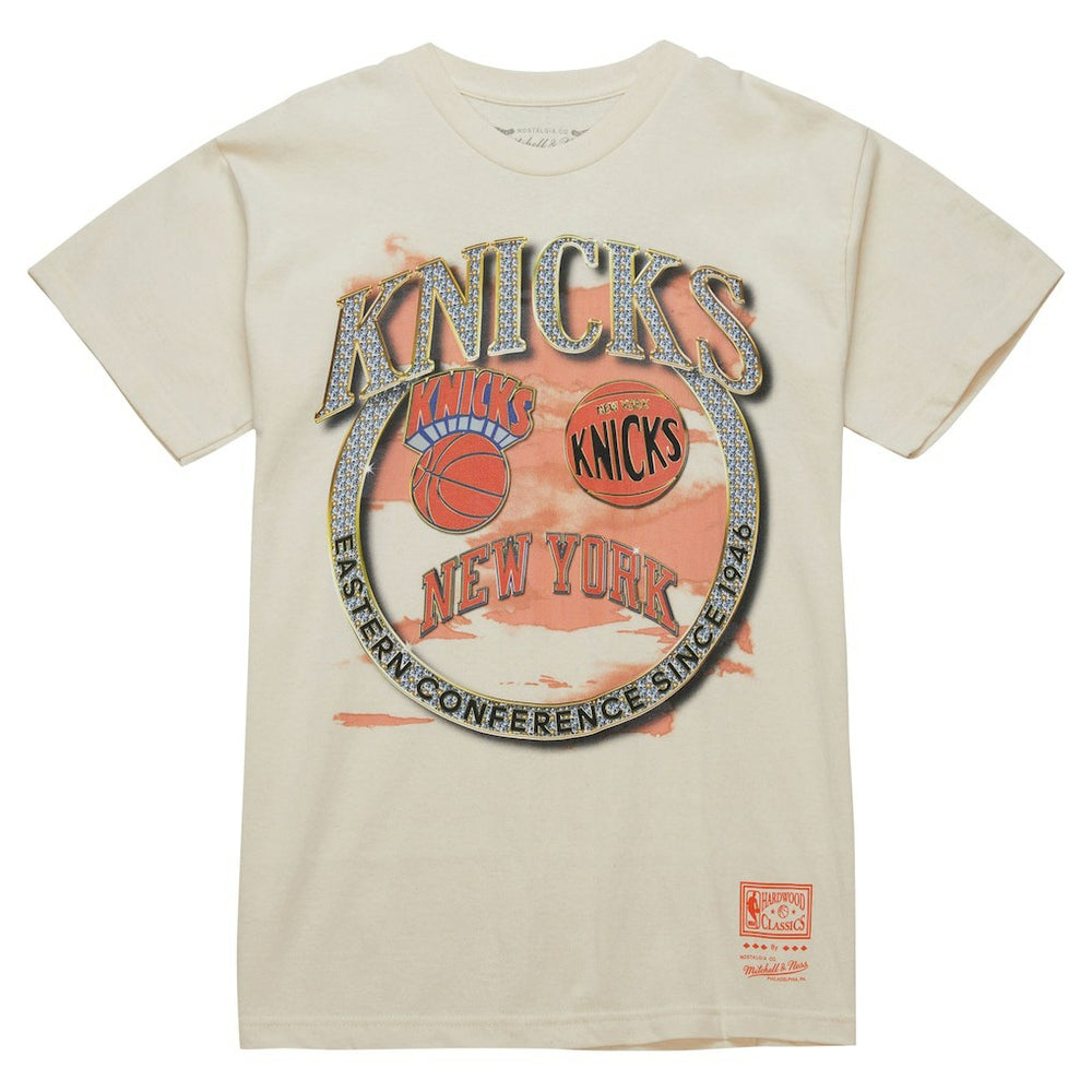 Tan New York Knicks Hardwood Classics Vintage Soul Crown Jewels T-Shirt | NBA