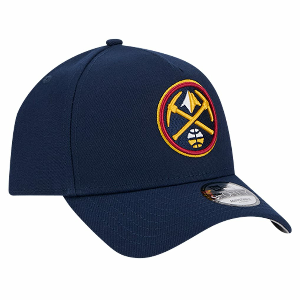 Navy Denver Nuggets A-Frame 9FORTY Adjustable Hat sale | NBA