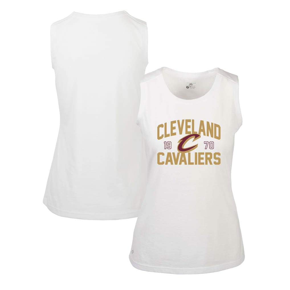 White Cleveland Cavaliers Levelwear Women's Macy Tank Top sale | NBA