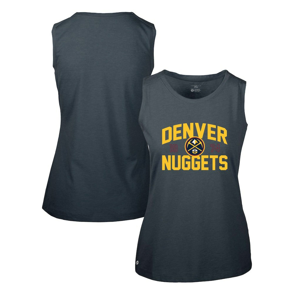 Navy Denver Nuggets Levelwear Women's Macy Tank Top sale | NBA