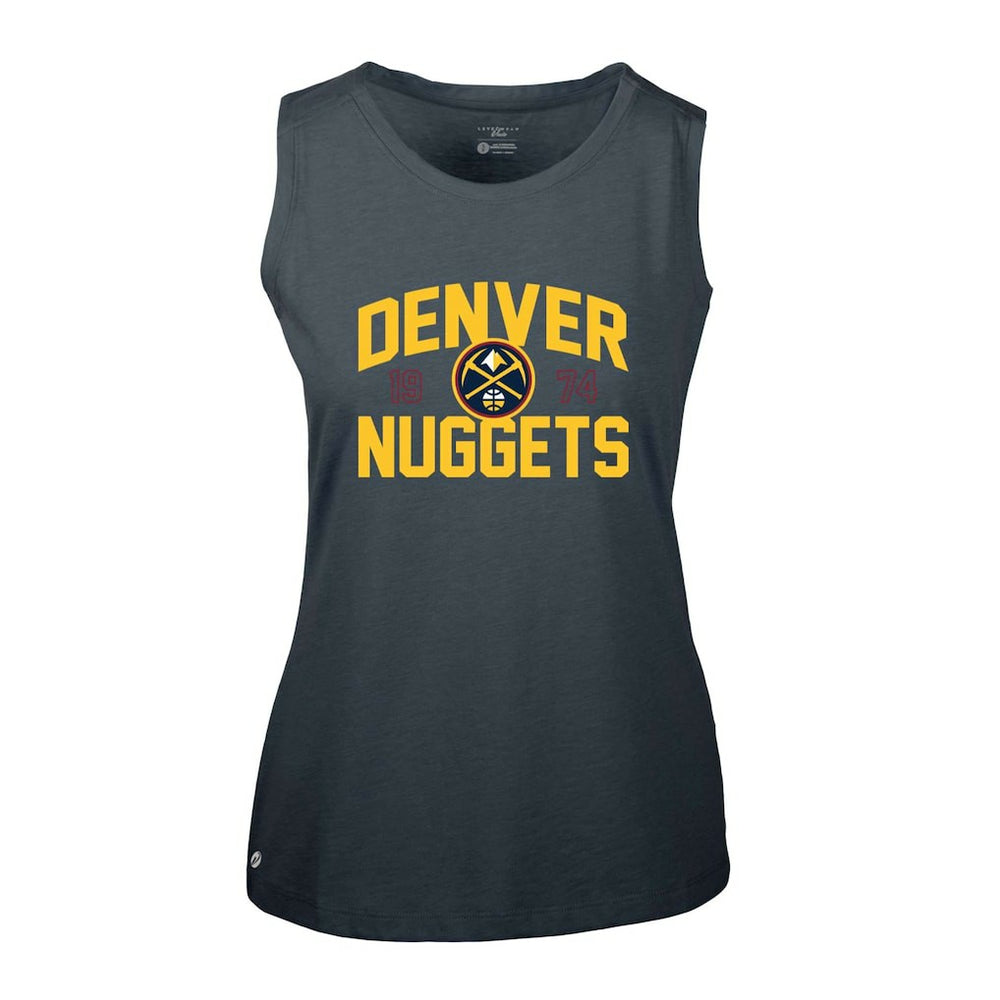 Navy Denver Nuggets Levelwear Women's Macy Tank Top sale | NBA