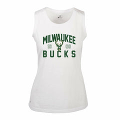 White Milwaukee Bucks Levelwear Women's Macy Tank Top | NBA