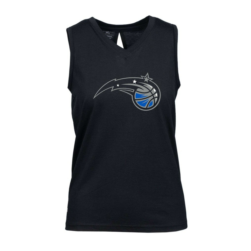 Black Orlando Magic Levelwear Women's Paisley Core V-Neck Tank Top | NBA