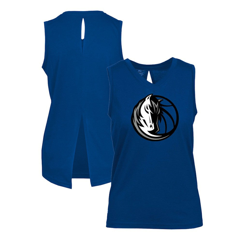 Blue Dallas Mavericks Levelwear Women's Paisley Core V-Neck Tank Top sale | NBA