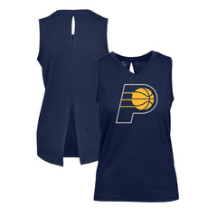 Navy Indiana Pacers Levelwear Women's Paisley Core V-Neck Tank Top | NBA