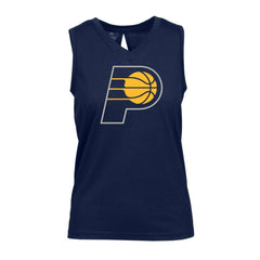 Navy Indiana Pacers Levelwear Women's Paisley Core V-Neck Tank Top | NBA