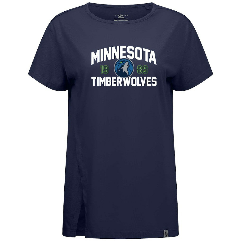 Navy Minnesota Timberwolves Levelwear Women's Influx T-Shirt | NBA