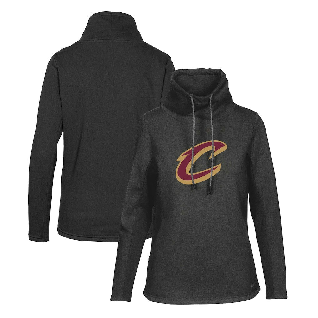 Black Cleveland Cavaliers Levelwear Women's Loop Core Funnel Neck Pullover Sweatshirt sale | NBA
