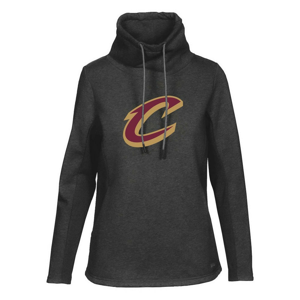 Black Cleveland Cavaliers Levelwear Women's Loop Core Funnel Neck Pullover Sweatshirt sale | NBA