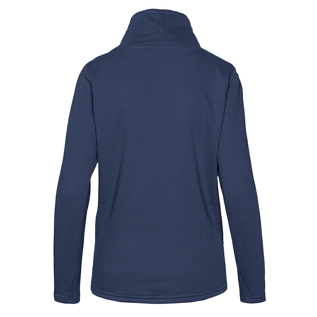 Navy Denver Nuggets Levelwear Women's Loop Core Funnel Neck Pullover Sweatshirt sale | NBA