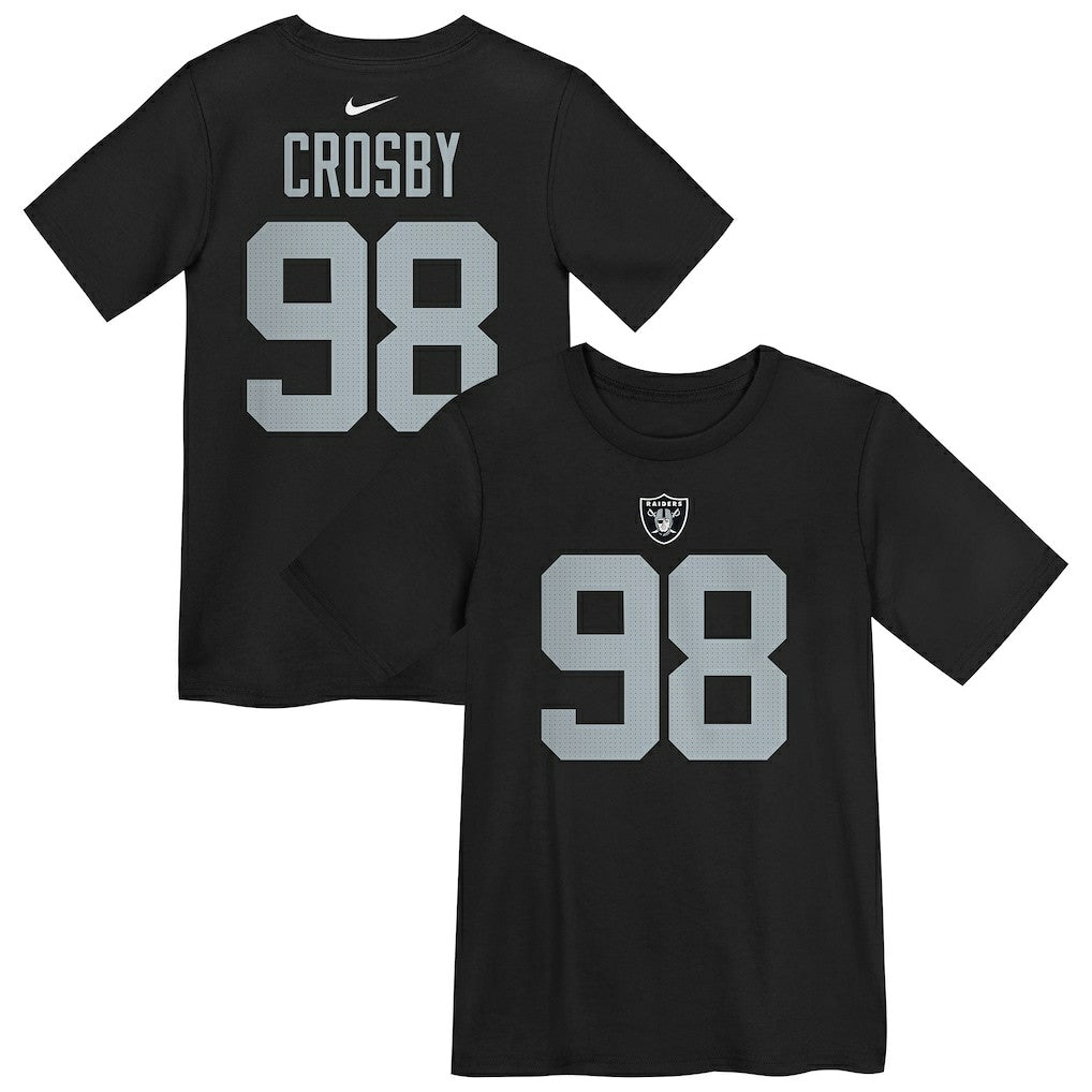 Las Vegas Raiders Maxx Crosby  Preschool Player Name & Number T-Shirt | NFL Discount