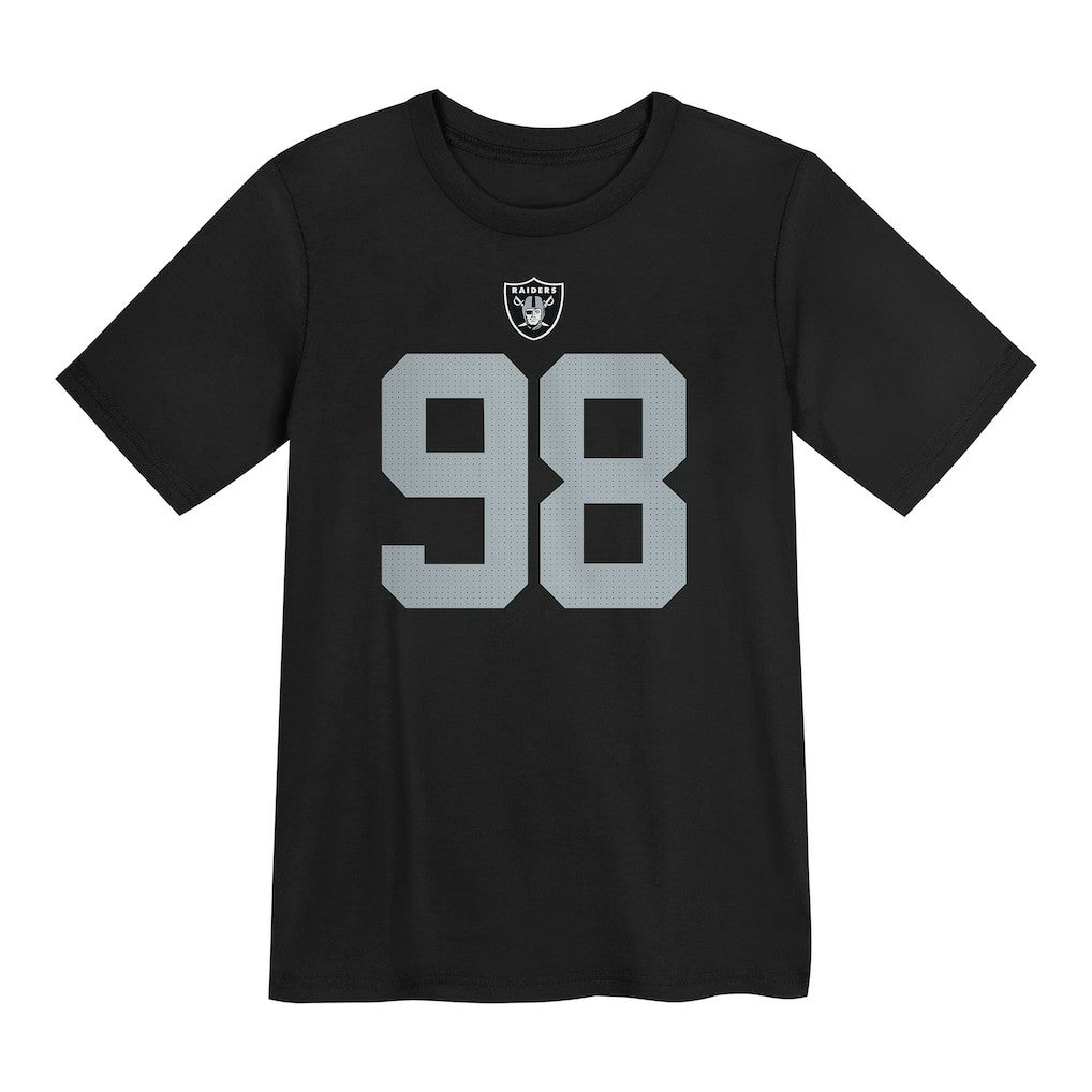Las Vegas Raiders Maxx Crosby  Preschool Player Name & Number T-Shirt | NFL Discount