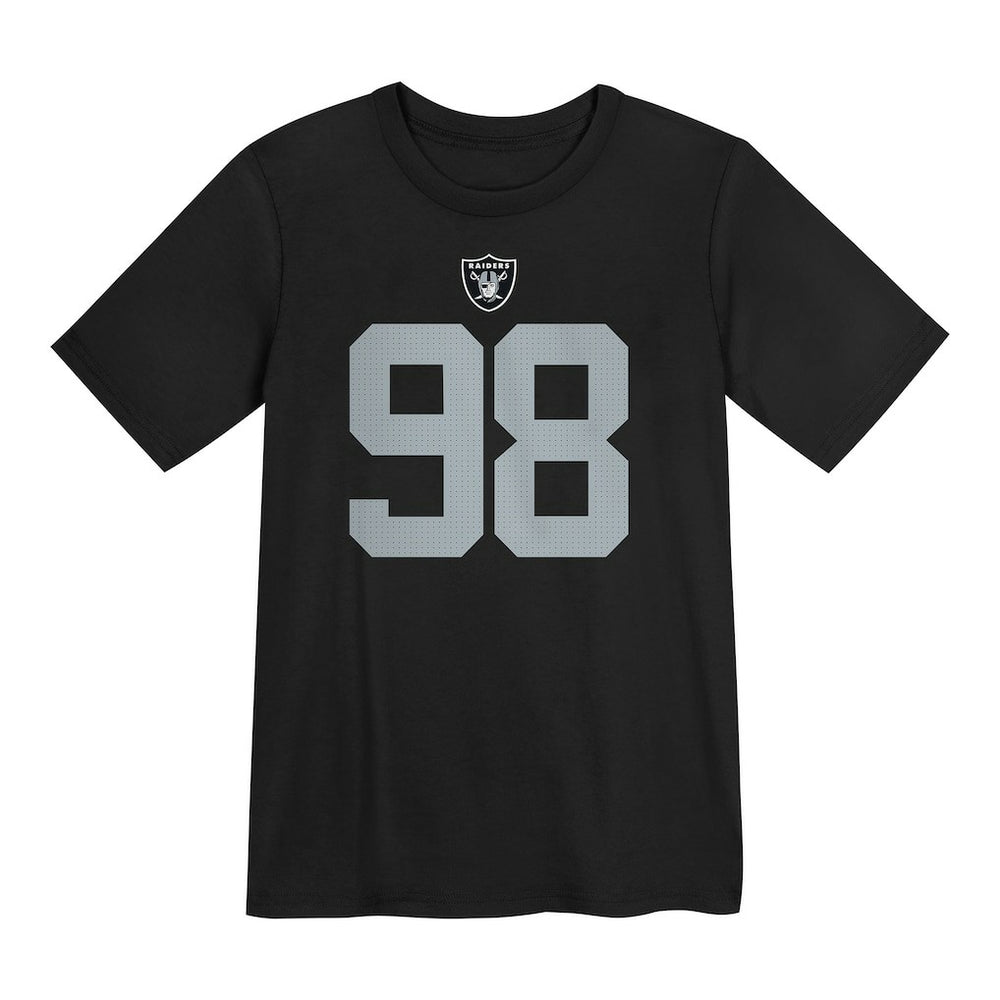 Las Vegas Raiders Maxx Crosby  Preschool Player Name & Number T-Shirt | NFL Discount
