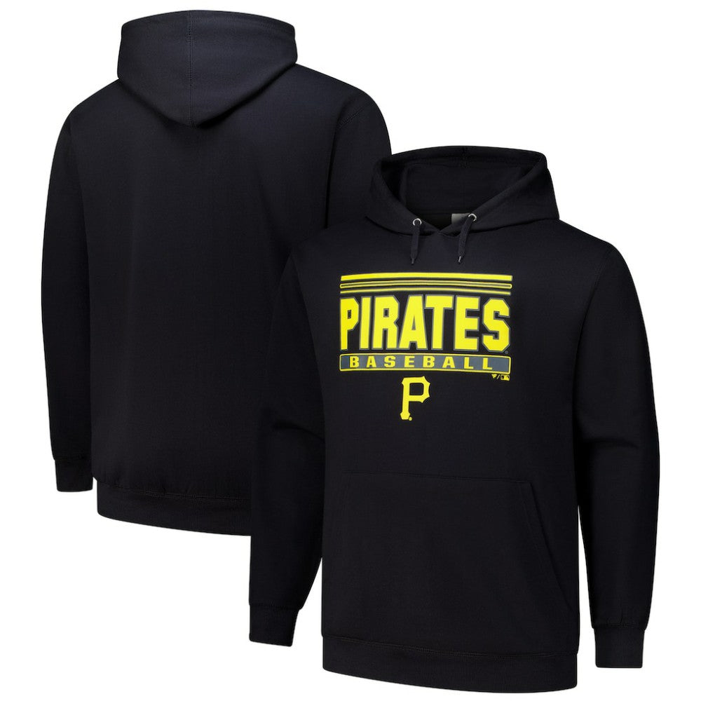 Pittsburgh Pirates   Stack Fleece Pullover Hoodie - MLB Hoodies