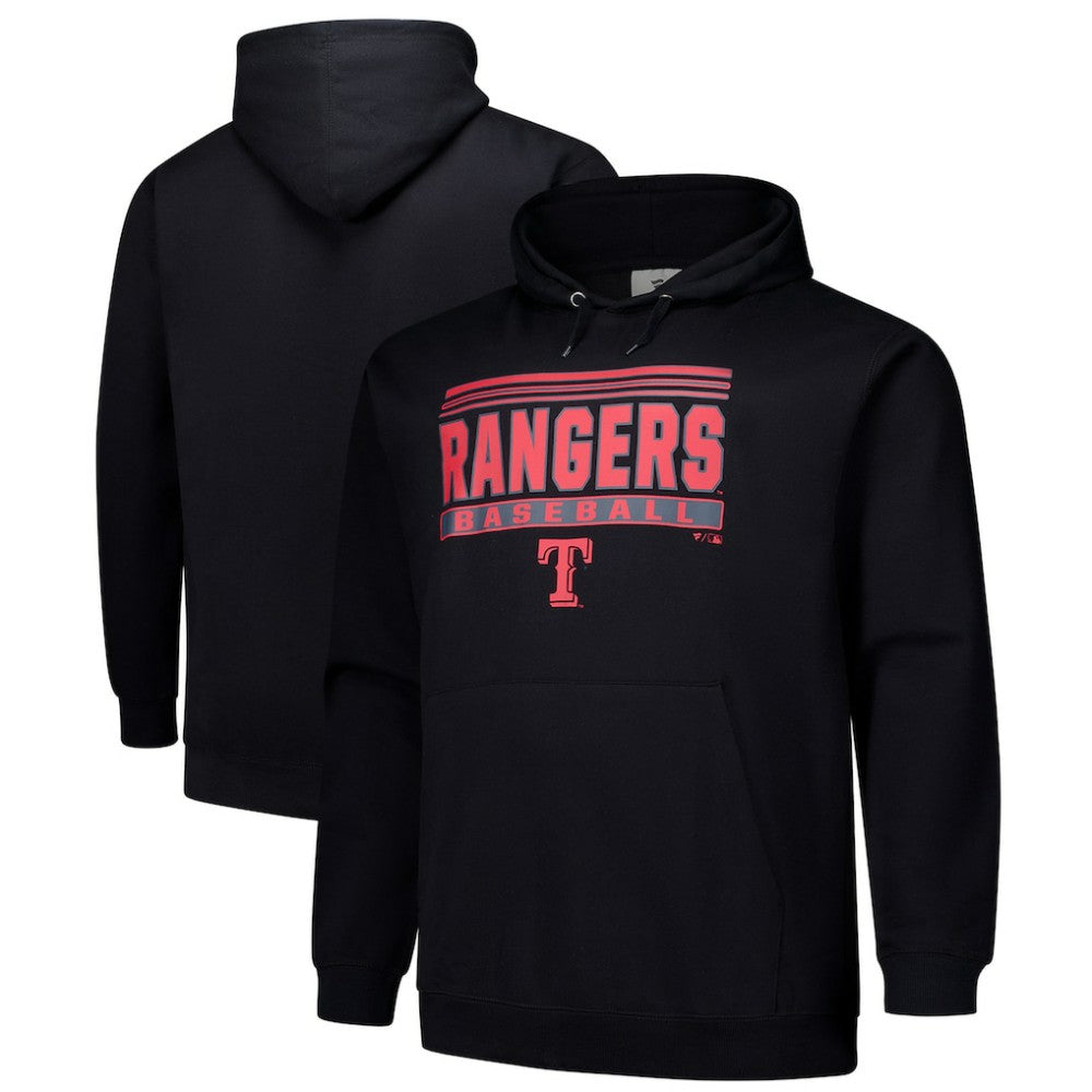 Texas Rangers   Stack Fleece Pullover Hoodie - MLB Hoodies