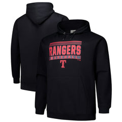 Texas Rangers   Stack Fleece Pullover Hoodie - MLB Hoodies