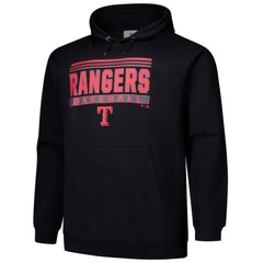 Texas Rangers   Stack Fleece Pullover Hoodie - MLB Hoodies