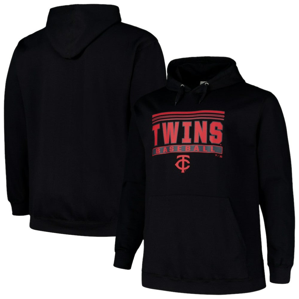 Minnesota Twins   Stack Fleece Pullover Hoodie - MLB Hoodies