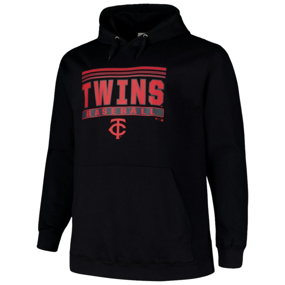 Minnesota Twins   Stack Fleece Pullover Hoodie - MLB Hoodies