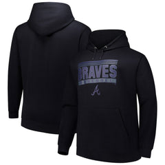 Atlanta Braves   Stack Fleece Pullover Hoodie - MLB Hoodies