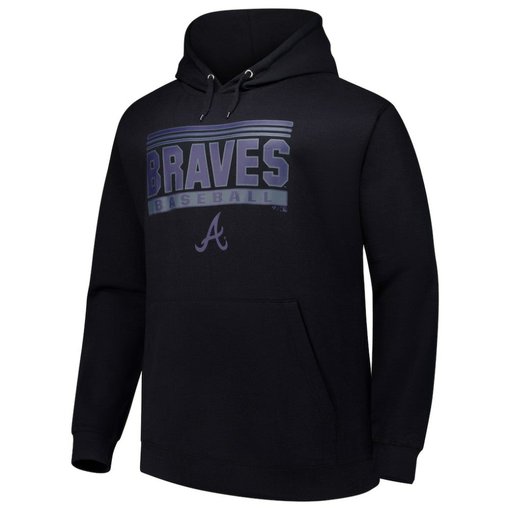 Atlanta Braves   Stack Fleece Pullover Hoodie - MLB Hoodies