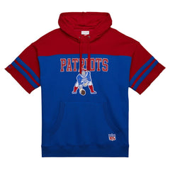 New England Patriots Off Field Vintage Logo Short Sleeve Pullover Hoodie | NFL US