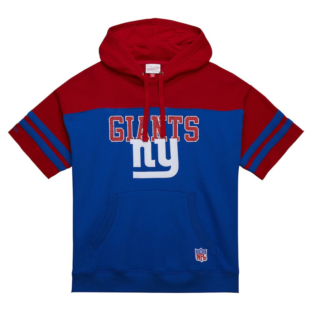 New York Giants Off Field Vintage Logo Short Sleeve Pullover Hoodie | NFL Sale