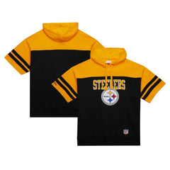 Pittsburgh Steelers Off Field Vintage Logo Short Sleeve Pullover Hoodie | NFL New
