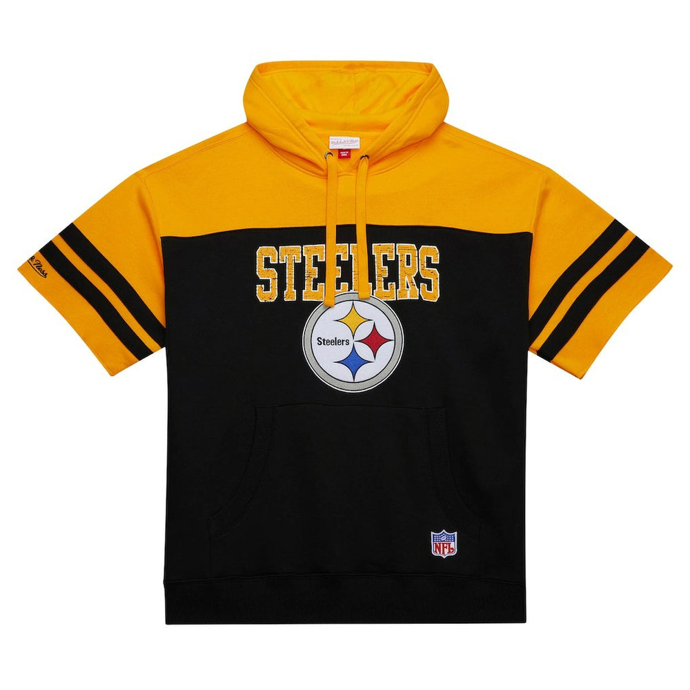 Pittsburgh Steelers Off Field Vintage Logo Short Sleeve Pullover Hoodie | NFL New