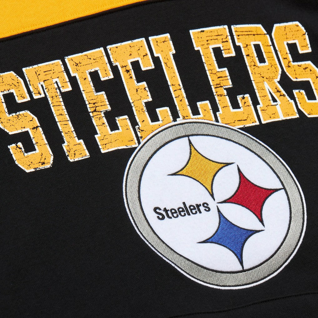 Pittsburgh Steelers Off Field Vintage Logo Short Sleeve Pullover Hoodie | NFL New