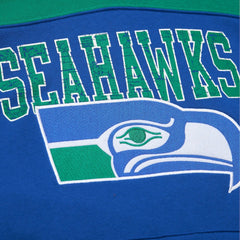 Seattle Seahawks Off Field Vintage Logo Short Sleeve Pullover Hoodie | NFL Discount
