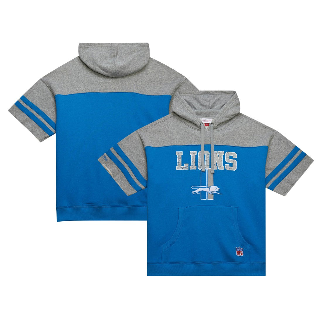 Detroit Lions Off Field Vintage Logo Short Sleeve Pullover Hoodie | NFL Outlet