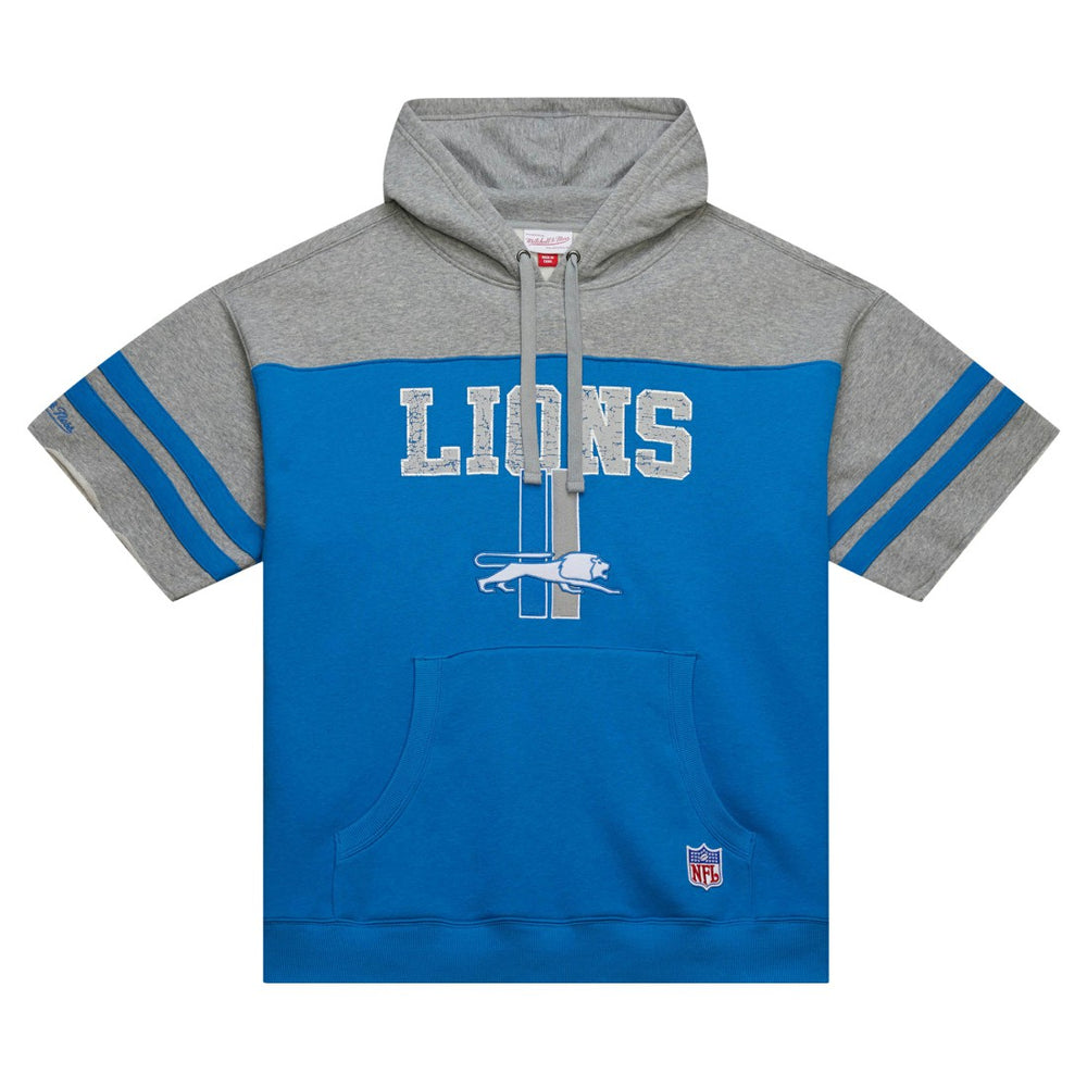 Detroit Lions Off Field Vintage Logo Short Sleeve Pullover Hoodie | NFL Outlet