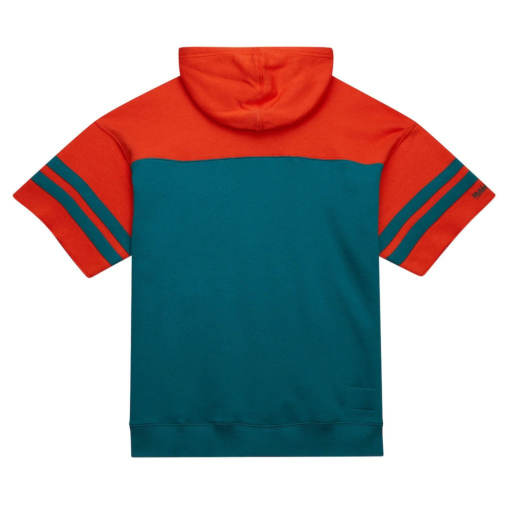 Miami Dolphins Off Field Vintage Logo Short Sleeve Pullover Hoodie | NFL Sale